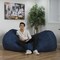 GDF Studio David Midnight Blue Faux Suede 8 Foot Lounger Bean Bag